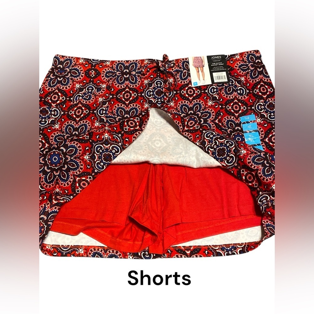 Jones New York Red and Blue A-Line Mini Skirt Casual - Picture 8 of 8